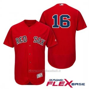 Maglia Baseball Uomo Boston Red Sox 16 Andrew Benintendi Scarlet Alterner Flex Base