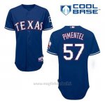Maglia Baseball Uomo Texas Rangers Stolmy Pimentel 57 Blu Alterner Cool Base