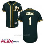 Maglia Baseball Uomo Oakland Athletics Billy Burns Verde Autentico Collezione Flex Base Custom