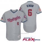 Maglia Baseball Uomo Washington Nationals 2017 Estrellas y Rayas Anthony Rendon Grigio Flex Base