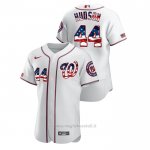 Maglia Baseball Uomo Washington Nationals Daniel Hudson 2020 Stars & Stripes 4th of July Bianco