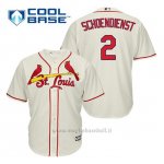 Maglia Baseball Uomo St. Louis Cardinals Rosso Schoendienst 2 Crema Alterner Cool Base