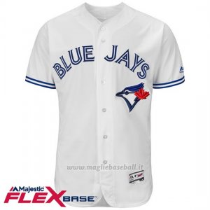 Maglia Baseball Uomo Toronto Blue Jays Blank Bianco Flex Base Autentico Collezione