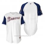 Maglia Baseball Uomo Atlanta Braves Bianco 1974 Turn Back The Clock