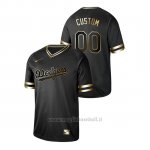 Maglia Baseball Hombre Los Angeles Dodgers Personalizzate 2019 Golden Edition V Neck Nero