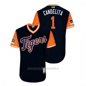 Maglia Baseball Uomo Detroit Tigers Jose Iglesias 2018 Llws Players Weekend Candelita Blu
