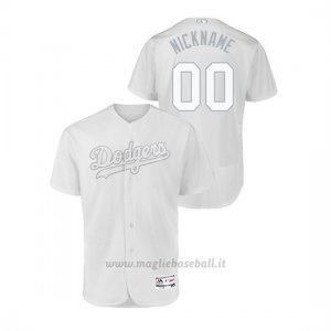 Maglia Baseball Uomo Los Angeles Dodgers Personalizzate 2019 Players Weekend Autentico Bianco