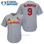 Maglia Baseball Uomo St. Louis Cardinals Enos Slaughter 9 Grigio Cool Base