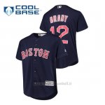 Maglia Baseball Bambino Boston Red Sox 12 Tom Brady Cool Base Mlb X Nfl Blu