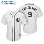 Maglia Baseball Uomo Detroit Tigers 2017 Estrellas y Rayas Nick Castellanos Bianco Cool Base