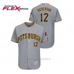 Maglia Baseball Uomo Pittsburgh Pirates Corey Dickerson 150th Aniversario Patch Autentico Flex Base Grigio