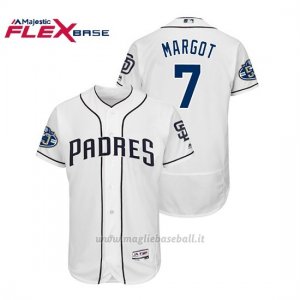 Maglia Baseball Uomo Padres Manuel Margot 50th Aniversario 1ªFlex Base Blanco