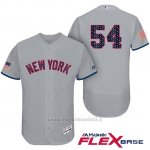 Maglia Baseball Uomo New York Yankees 2017 Estrellas y Rayas Aroldis Chapman Grigio Flex Base