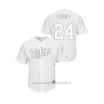 Maglia Baseball Hombre Minnesota Twins 24 C.j. Cron 2019 Players Weekend Replica Bianco
