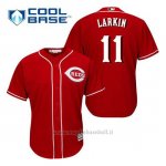 Maglia Baseball Uomo Cincinnati Reds Barry Larkin 11 Rosso Alterner Cool Base