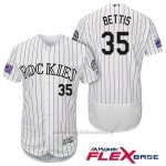 Maglia Baseball Uomo Colorado Rockies Chad Bettis 35 Bianco 25th Season Flex Base