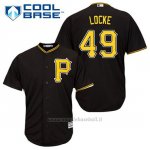 Maglia Baseball Uomo Pittsburgh Pirates Jeff Locke 49 Nero Alterner Cool Base