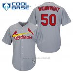Maglia Baseball Uomo St. Louis Cardinals Adam Wainwright 50 Grigio Cool Base