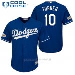 Maglia Baseball Uomo Los Angeles Dodgers 2017 Postseason Justin Turner Cool Base