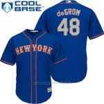 Maglia Baseball Uomo New York Mets Jacob Degrom 48 Blu Alterner Cool Base