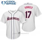 Maglia Baseball Uomo Seattle Mariners 2017 Estrellas y Rayas Mitch Haniger Bianco Cool Base