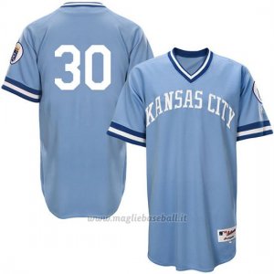 Maglia Baseball Uomo Kansas City Royals Yordano Ventura Light Blu Turn Back The Clock
