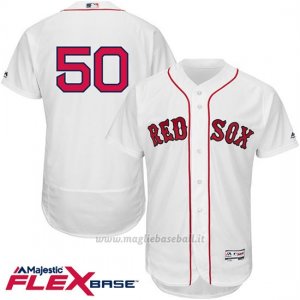 Maglia Baseball Uomo Boston Red Sox 50 Mookie Betts 50 Bianco Flex Base Autentico Collezione Giocatore