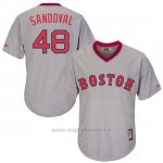 Maglia Baseball Uomo Boston Red Sox Pablo Sandoval Turn Back The Clock Grigio