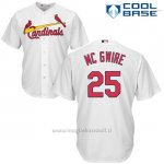 Maglia Baseball Uomo St. Louis Cardinals Mark Mcgwire Bianco Cool Base