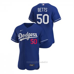 Maglia Baseball Uomo Los Angeles Dodgers Mookie Betts Autentico 2020 Alternato Blu