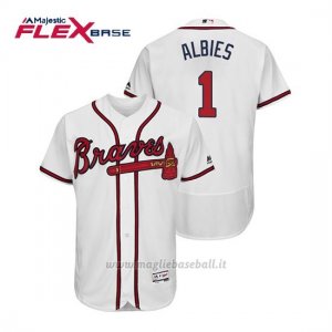 Maglia Baseball Uomo Atlanta Braves Ozzie Albies Flex Base Autentico Collezione 1ª2019 Bianco