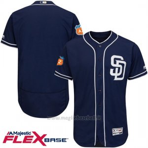 Maglia Baseball Uomo San Diego Padres Blank Blu Flex Base Autentico Collezione Allenamento Primaverile