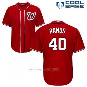Maglia Baseball Uomo Washington Nationals Wilson Ramos Rosso Autentico Collezione Cool Base