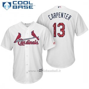 Maglia Baseball Uomo St. Louis Cardinals 2017 Estrellas y Rayas Matt Carpenter Bianco Cool Base