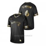 Maglia Baseball Hombre Blue Toronto Blue Jays Marcus Stroman 2019 Golden Edition Nero