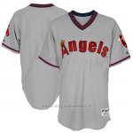 Maglia Baseball Uomo Los Angeles Angels Grigio 1977 Turn Back The Clock