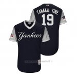 Maglia Baseball Uomo New York Yankees Masahiro Tanaka 2018 Llws Players Weekend Tanaka Time Blu