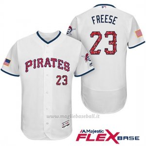 Maglia Baseball Uomo Pittsburgh Pirates 2017 Estrellas y Rayas David Freese Bianco Flex Base