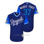 Maglia Baseball Uomo Kansas City Royals Brandon Maurer 2018 Llws Players Weekend Maurer Power Royal