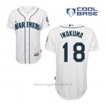 Maglia Baseball Uomo Seattle Mariners Hisashi Iwakuma 18 Bianco 1ªCool Base