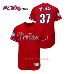 Maglia Baseball Uomo Philadelphia Phillies Odubel Herrera 2019 Entrenamiento De Primavera Flex Base Rosso