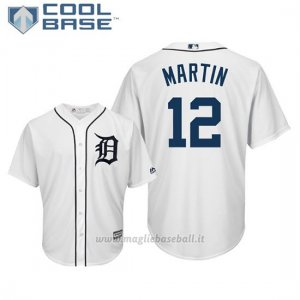 Maglia Baseball Uomo Tigers Leonys Martin Cool Base Majestic 1ªBianco