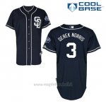 Maglia Baseball Uomo San Diego Padres Derek Norris 3 Blu Blu Alterner Cool Base