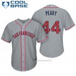 Maglia Baseball Uomo San Francisco Giants 2017 Estrellas y Rayas Jake Peavy Grigio Cool Base