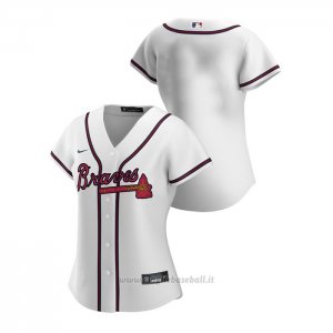 Maglia Baseball Donna Atlanta Braves Replica 2020 Primera Bianco