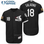 Maglia Baseball Uomo Chicago White Sox Tyler Saladino 18 Nero 2017 Allenamento Primaverile Cool Base Giocatore