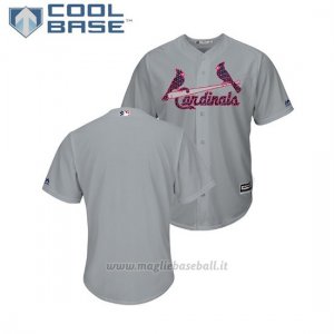 Maglia Baseball Uomo St. Louis Cardinals 2018 Stars & Stripes Cool Base Grigio