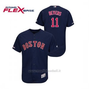 Maglia Baseball Uomo Boston Red Sox Rafael Devers 150th Aniversario Patch Autentico Flex Base Blu