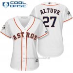 Maglia Baseball Donna Houston Astros 2017 World Series Jose Altuve Bianco Cool Base