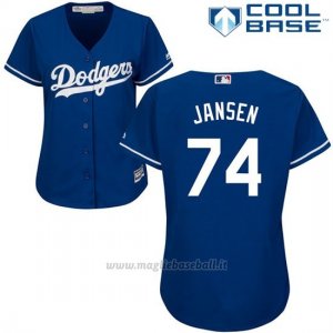 Maglia Baseball Donna Los Angeles Dodgers Kenley Jansen Cool Base Royal